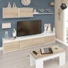 Mesa de Centro Elevable, Mesita de Salón o Comedor, Modelo LC, Acabado en Color Blanco Artik y Roble Canadian, Medidas… - Imagen 7
