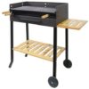 Imex El Zorro 71450 71450-Barbacoa con ruedas y parrilla inox, 88 x 68 x 40 cm, color negro, 88x68x40 cm